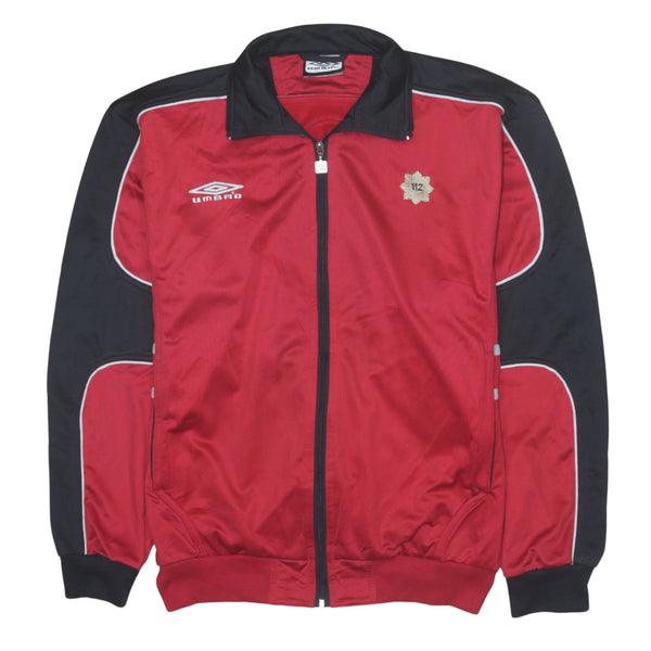 Umbro 90's Lightweight Full Zip Up Sweatshirt Large Red