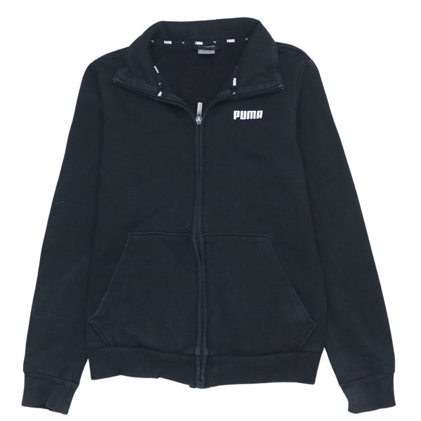 Puma 90's Vintage Black Heavyweight Full Zip Sweatshirt - Men's Small