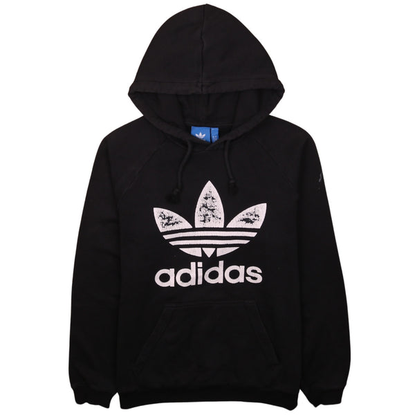 Adidas Vintage 90's Black Spellout Pullover Hoodie Men's Medium