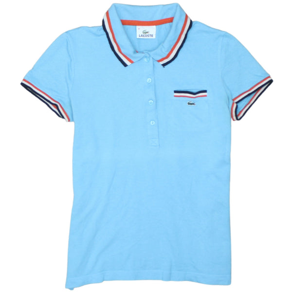 Lacoste 90's Short Sleeves Quarter Button Polo Shirt XSmall  Blue