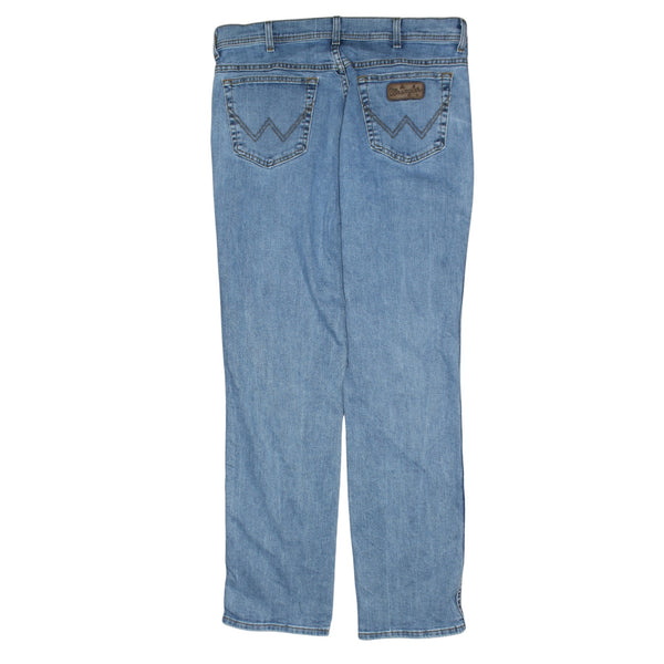 Wrangler 90's Lightwash Straight Leg Baggy Jeans / Pants 38 Blue
