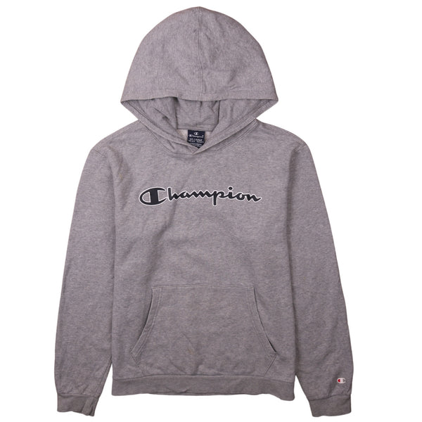 Champion 90's Grey Spellout Pullover Hoodie XXLarge 2XL Vintage
