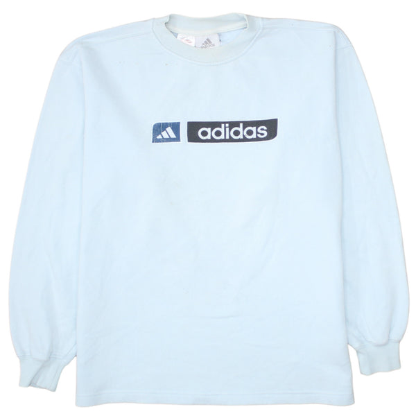 Adidas 90's Spellout Crew Neck Sweatshirt Large White