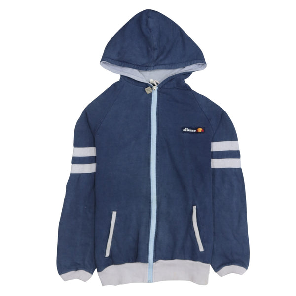 Ellesse 90's Lightweight Full Zip Up Hoodie Small  Navy Blue