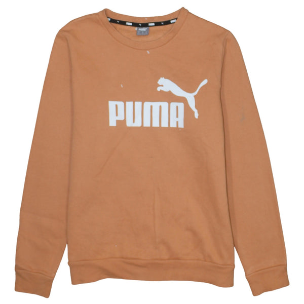 Puma 90's Spellout Crew Neck Sweatshirt XLarge Orange