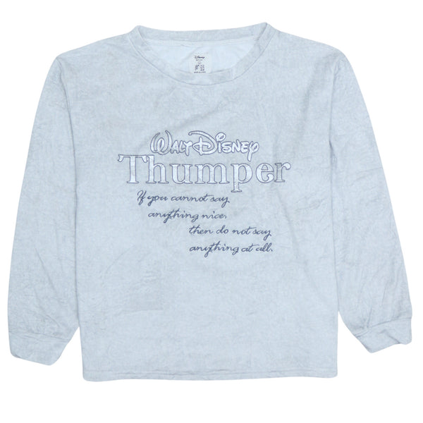 Vintage 90's Disney Thumper Sweatshirt Large Grey Crew Neck Cotton