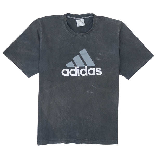 Adidas 90's Black Spellout Short Sleeve T-Shirt Men's XLarge