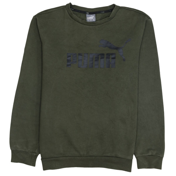 Puma 90's Spellout Crew Neck Sweatshirt Medium Green