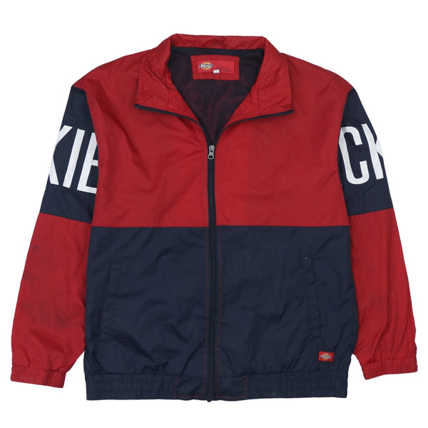 Dickies 90's Lightweight Full Zip Up Windbreaker Large Navy Blue