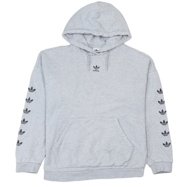 Adidas 90's Drawstring Pockets Pullover Hoodie XLarge  Grey