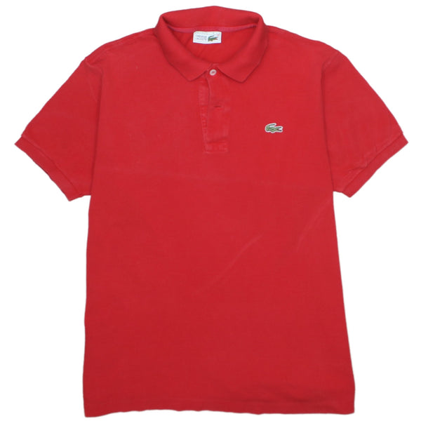 Vintage Lacoste 90's Red Polo Shirt Large - Short Sleeves Quarter Button