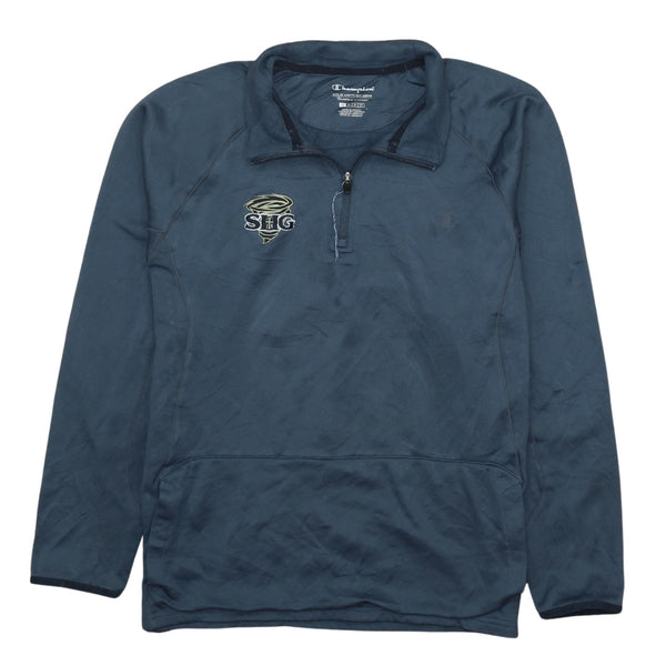 Champion Vintage 90's Grey Quarter Zip Sweatshirt Men's Medium