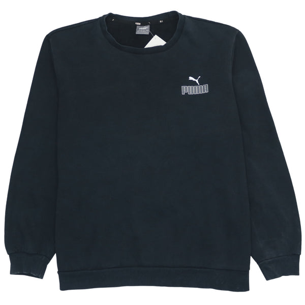 Puma 90's Vintage Crew Neck Sweatshirt 2XL Black Heavyweight