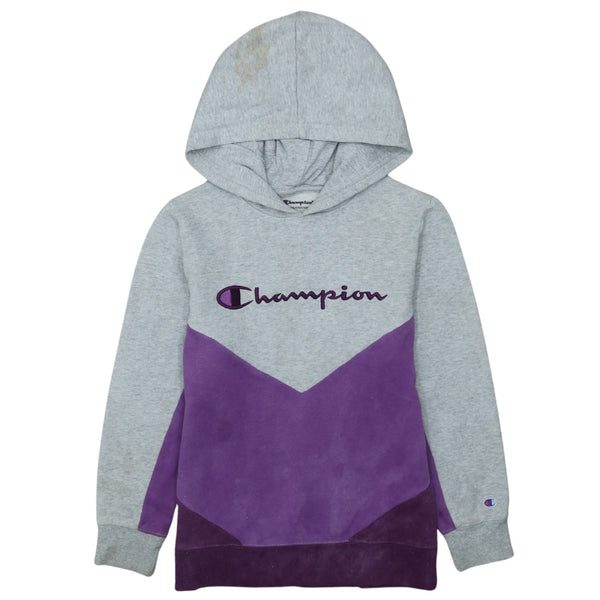 Champion 90's Vintage Grey Spellout Pullover Hoodie Women's Large