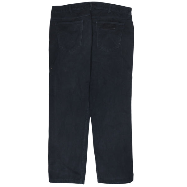 Wrangler 90's Flat Front Straight Leg Baggy Trousers / Pants 38 Black