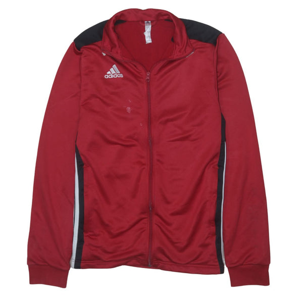 Adidas 90's Red Heavyweight Full Zip Sweatshirt Medium Men's Vintage