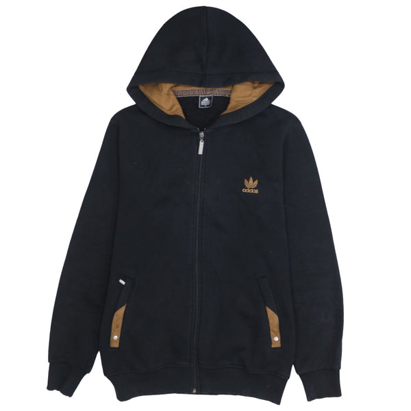 Adidas 90's Sportswear Full Zip Up Hoodie Small Black