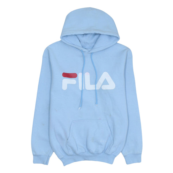 Vintage Fila 90's Blue Spellout Hoodie XSmall - Rare Retro Style Pullover