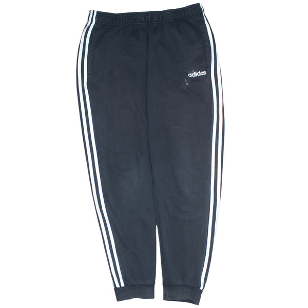 Adidas Black 90's Retro Joggers Sweatpants Large with Drawstrings