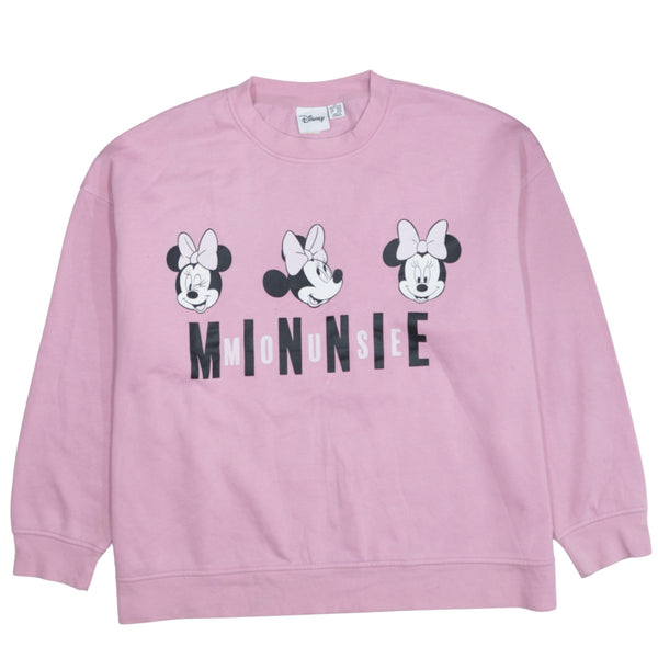 Vintage Disney Minnie Mouse 90's Crew Neck Sweatshirt Pink XLarge
