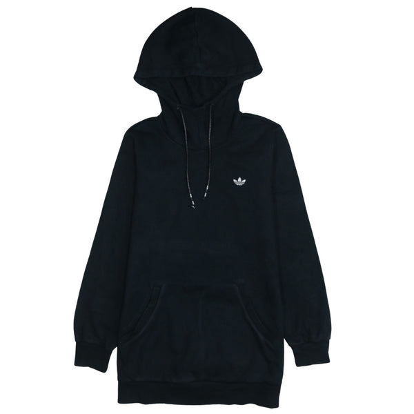 Adidas Men's Vintage 90's Black Pullover Hoodie Drawstring Pockets Size S