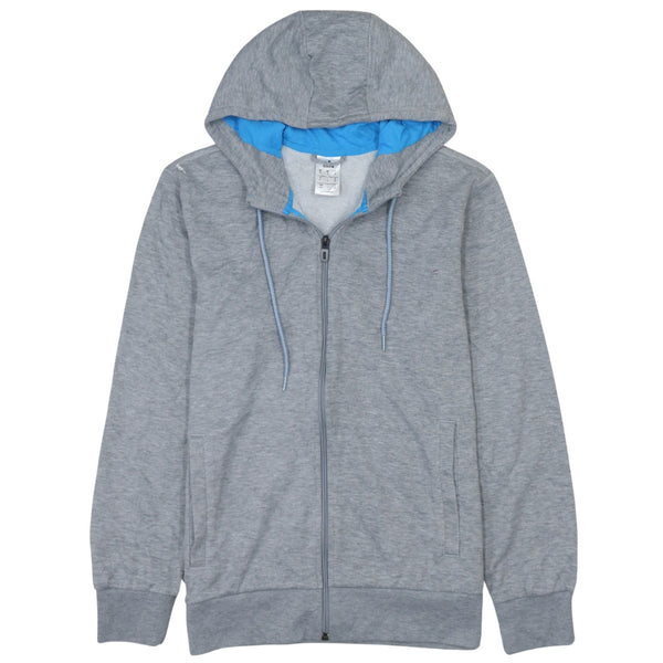 Adidas Vintage 90's Lightweight Grey Zip-Up Hoodie Small