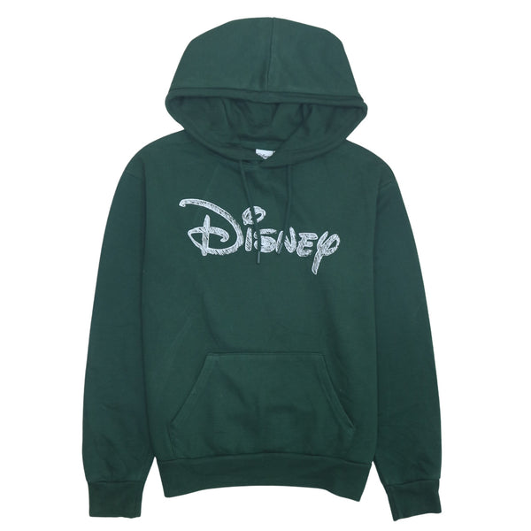 Vintage Disney 90's Green Spellout Pullover Hoodie Small Cotton
