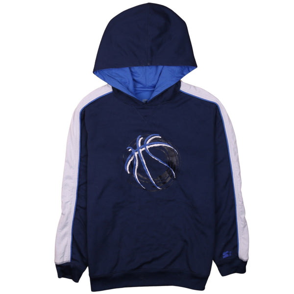 Vintage Starter 90's Women's Large Blue Basketball Pullover Hoodie