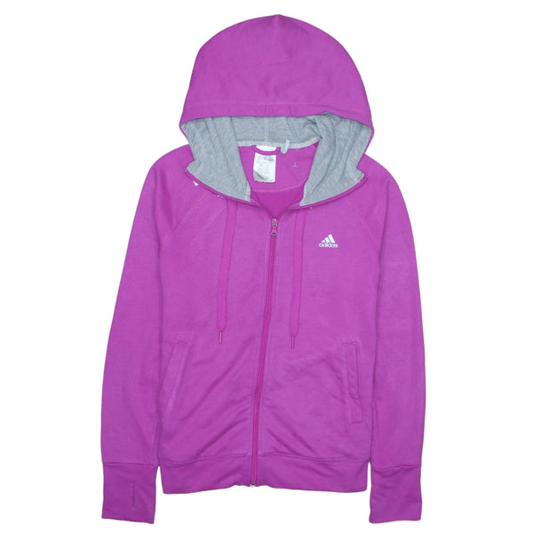 Adidas 90's Sportswear Full Zip Up Hoodie Medium Purple