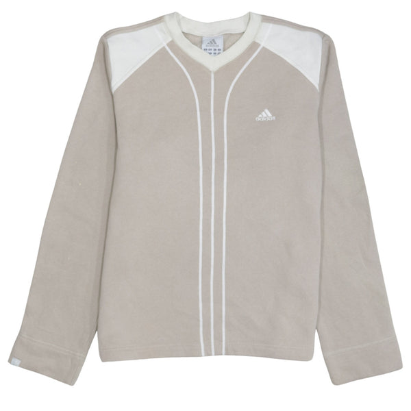 Adidas 90's Lightweight Crew Neck Sweatshirt Small  Beige Cream