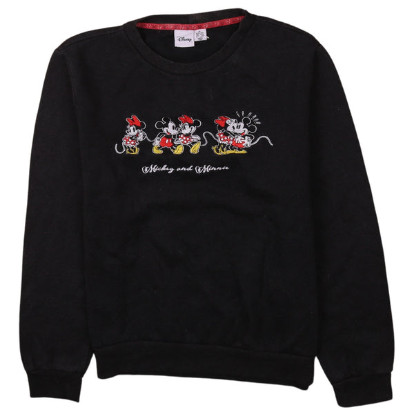 Vintage 90's Disney Mickey & Minnie Mouse Black Sweatshirt Women's M