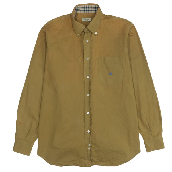 Authentic 90’s Burberry XLarge Tan Brown Long Sleeve Button Shirt