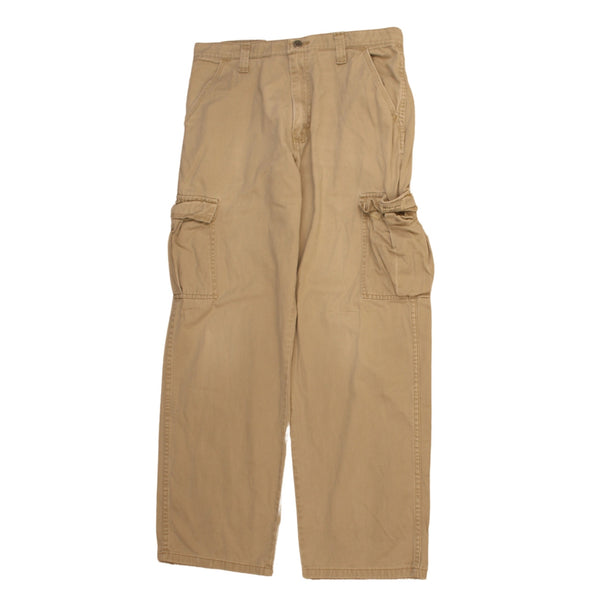 Wrangler Vintage 90's Beige Cream Men's Baggy Straight Leg Pants 34