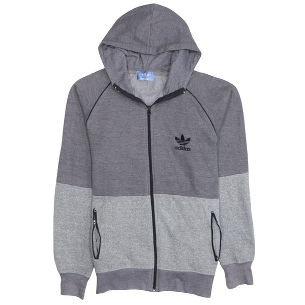 Adidas 90's Lightweight Full Zip Up Hoodie Small  Grey