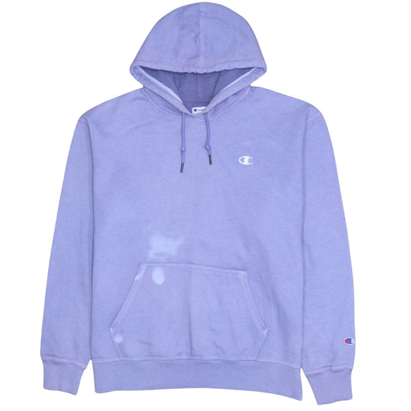 Champion 90's Drawstring Pockets Pullover Hoodie Large Purple