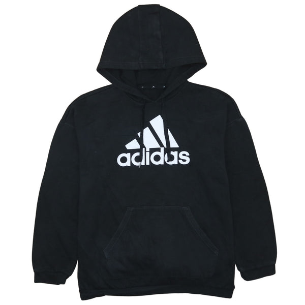 Adidas Vintage 90's Black Spellout Pullover Hoodie XXL