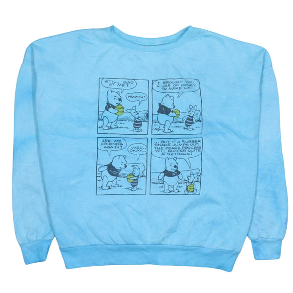 Disney 90's Winnie The Pooh Crew Neck Sweatshirt XXLarge (2XL) Blue