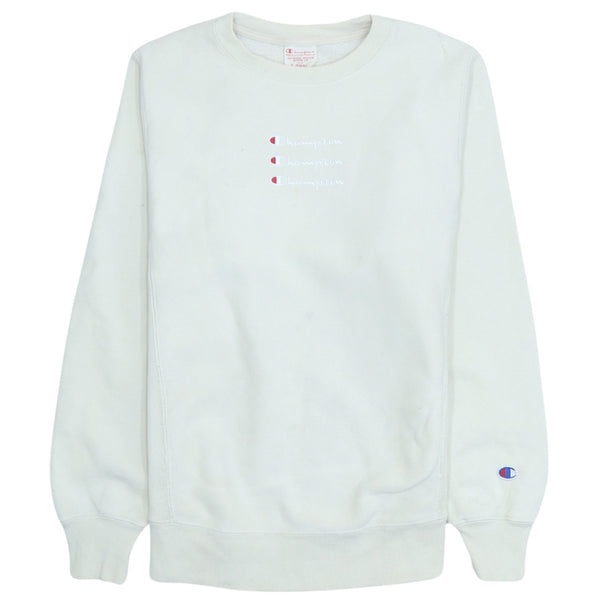 Champion 90's Beige Cream Heavyweight Crew Neck Sweatshirt XS Vintage