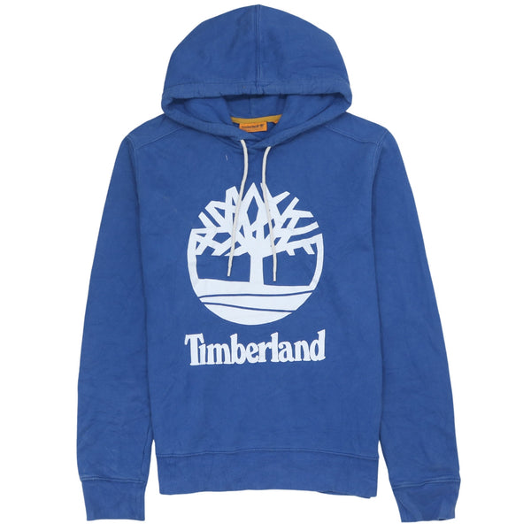 Timberland 90's Spellout Pullover Hoodie Medium Blue