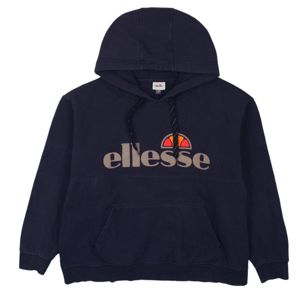 Ellesse Vintage 90's Navy Blue XXXLarge Spellout Pullover Hoodie