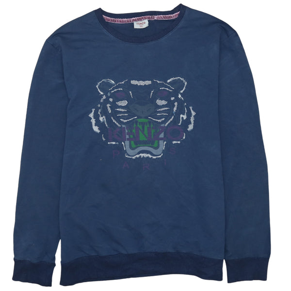 Kenzo 90's Spellout Crew Neck Sweatshirt XXLarge (2XL) Blue