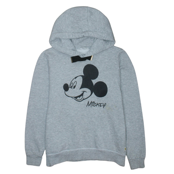 Disney 90's Mickey Mouse Pullover Hoodie Medium Grey