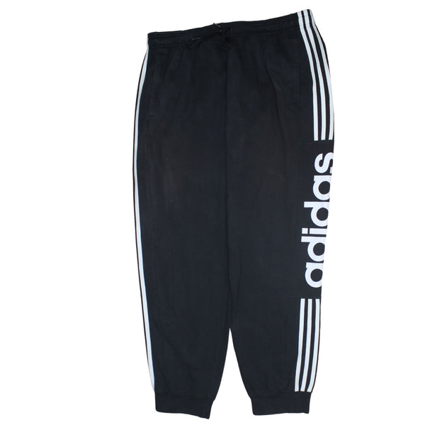 Adidas 90's 3 Stripes Casual Joggers / Sweatpants 34 Black