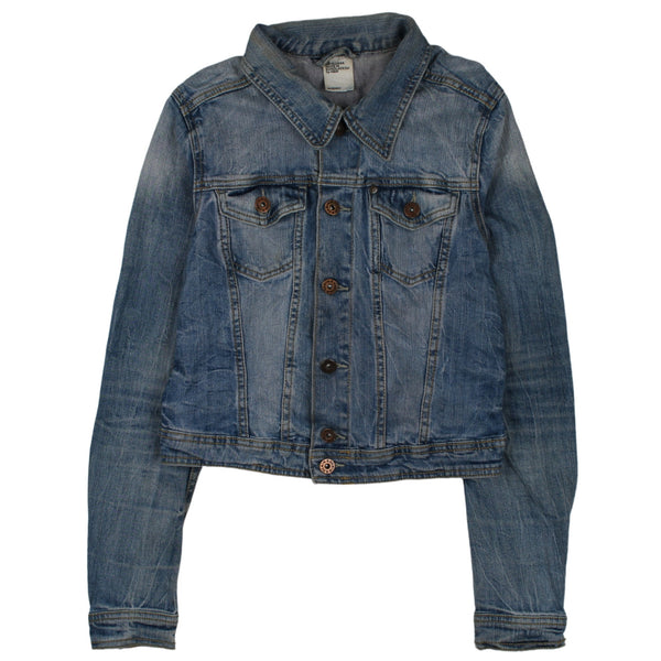 Vintage H&M 90s Style Women's Denim Jacket Small Blue Button Up