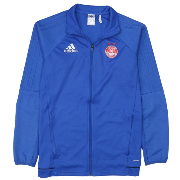 Adidas 90's Vintage Women's Blue Striped Sleeve Zip-Up Sweatshirt Large