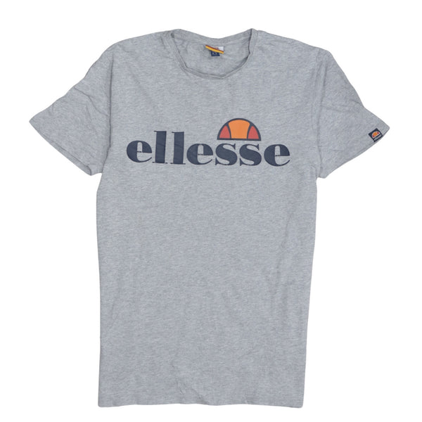 Ellesse 90's Spellout Short Sleeves T Shirt Small Grey