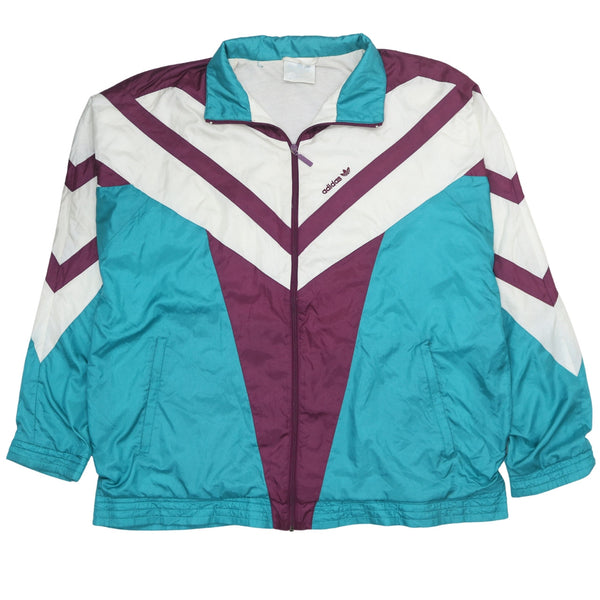 Adidas 90's Lightweight Full Zip Up Windbreaker XXLarge  Blue