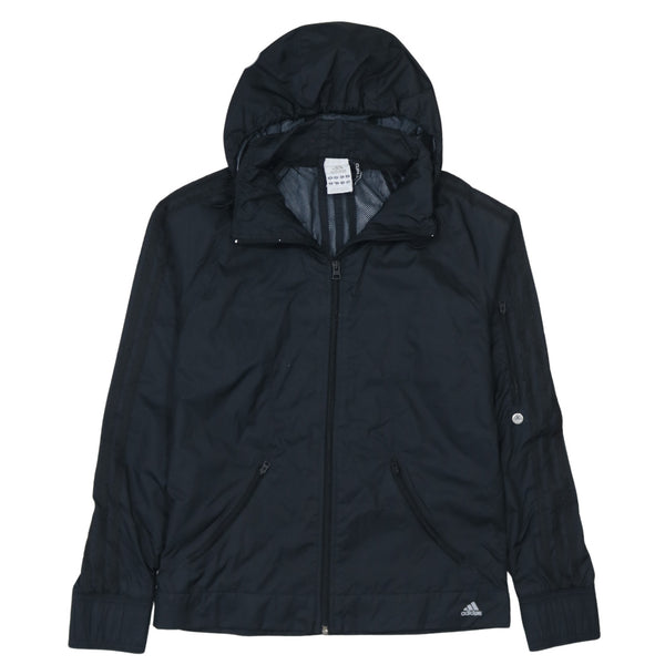 Adidas 90's Hooded Full Zip Up Windbreaker Small Black