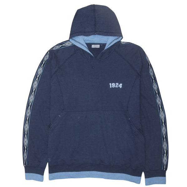 Vintage 90's Umbro Navy Blue Loungwear Pullover Hoodie XXLarge (2XL)