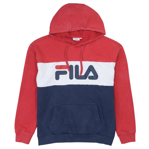 Fila 90's Spellout Pullover Men's Large Navy Blue Hoodie